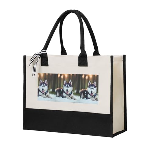 Sac fourre-tout Husky en toile spacieux pour remplacer les emballages jetables