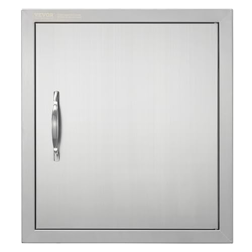 VEVOR BBQ Access Door - 18W x 20H Inch Stainless Steel Vertical Door for Grilling Station
