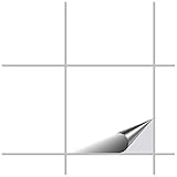 Statt Küchenfliesen und Badezimmerfliesen mit dauerhaften Fliesenlack oder vergilbender Fliesenfarbe zu lackieren, einfach den Fliesenspiegel mit schöner Klebefolie überkleben.