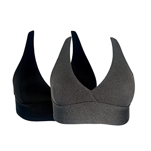2 Top Alta Sustentação Conforto Feminino Esporte Treino Tamanho:G;Cor:Sortidos