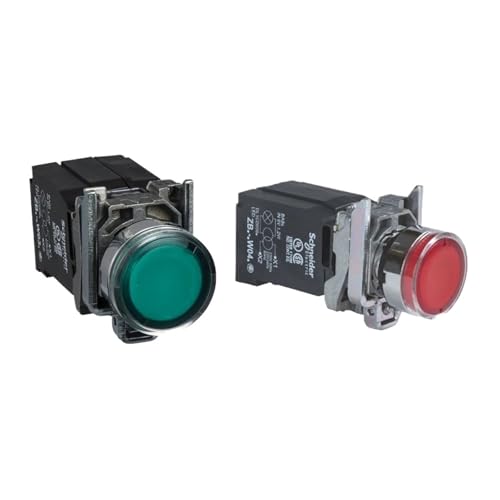 Bouton poussoir lumineux affleurant Ø22 XB4BW3445 1NO 1NC 230V vert