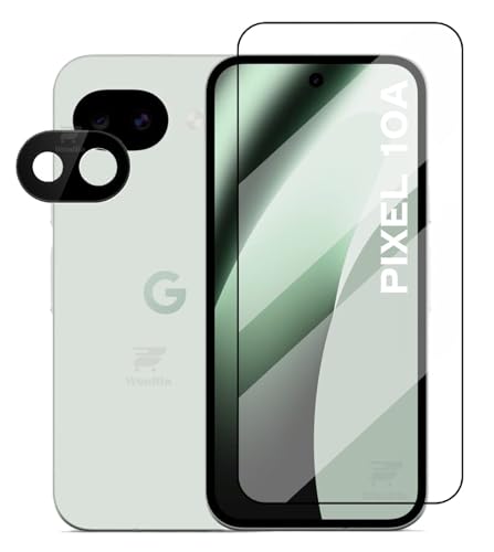 Image of WonRia [1+1 Tempered Glass Compatible with Pixel 10A 5G with 3D Camera Glass Protector 9H Hardness Screen Guard Protector - (Pack of 2)