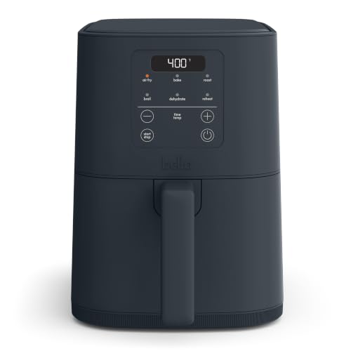 Image of bella Fits-anywhere 4qt Slim Air Fryer, Non-toxic Ceramic Coating, Slate