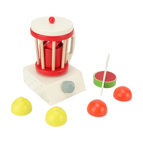RASTKY Wooden Smoothie Blender Toy Food Play Set for Toddlers Boys Girls Wooden Blender Toys Pretend Cutting Fruits Mixer Accessories for Family Gatherings - Image 3