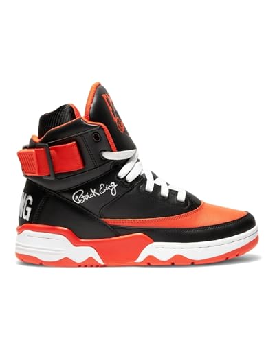 Ewing Patrick Athletics 33 HI Halloween Edition - Black/Orange/White Retro Basketball Shoes with Reversible Ankle Strap; Size 11