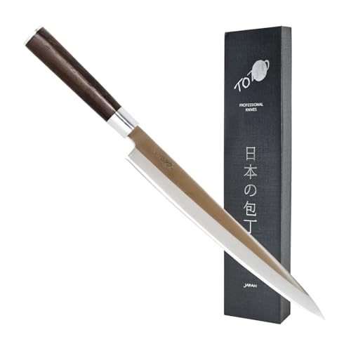 Totiko Cuchillo de cocina profesional japonés, cuchillo profesional de acero, hoja...
