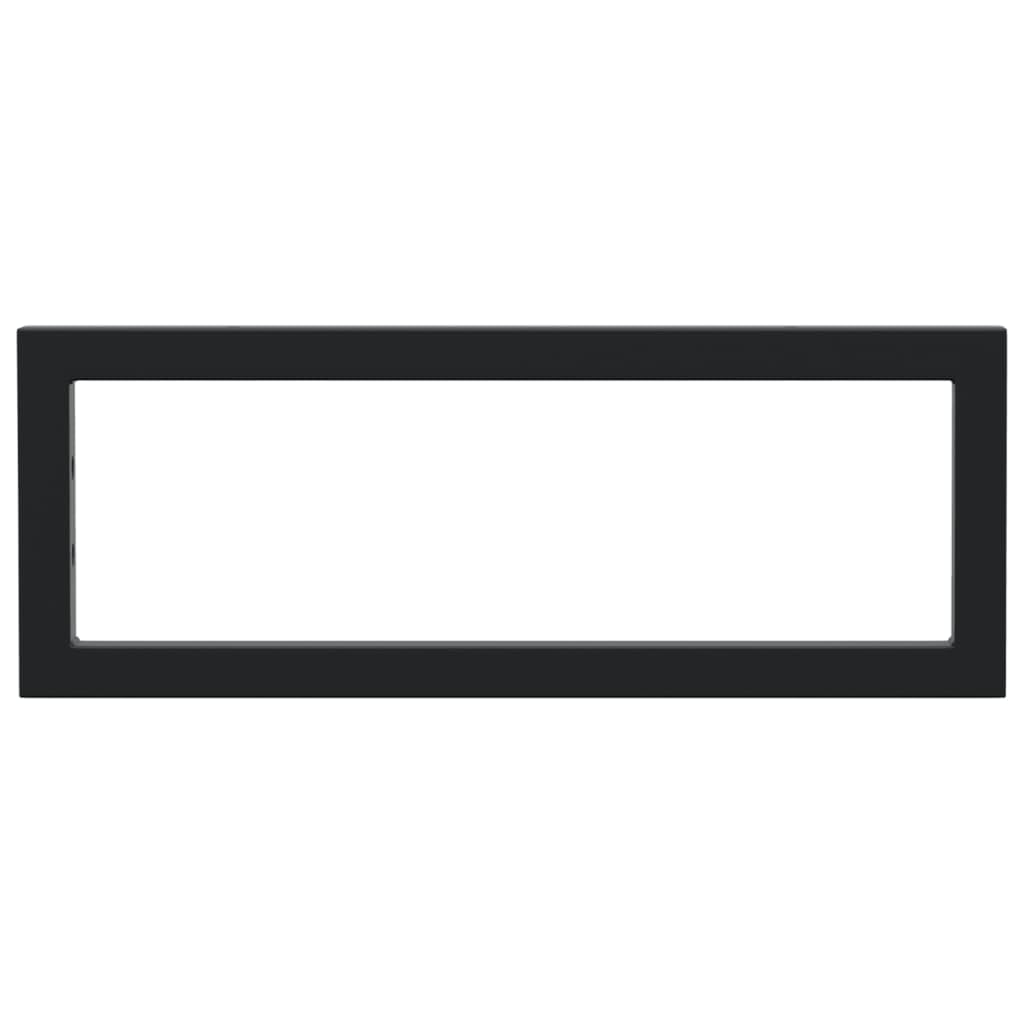 Soportes Estante de Lavabo 2 uds Rectangular Acero Negro,3.36kg-4007271