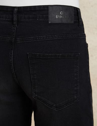Image of Amazon Brand - Symbol Men's Cotton Rich Stretchable. Regular Fit Denim Shorts