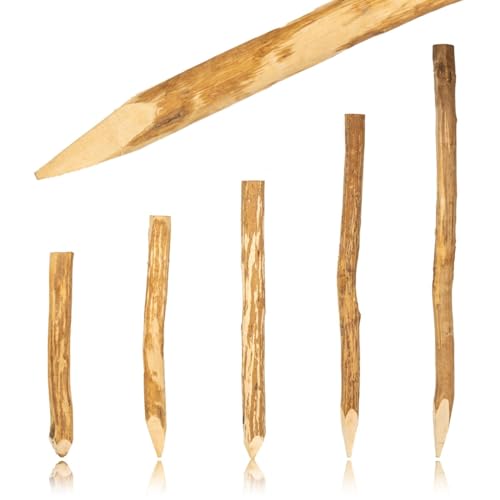 BooGardi Zaun Pfosten Haselnuss 150 cm 5er Set · viele Größen · Zaun-Pfahl für Ihren...