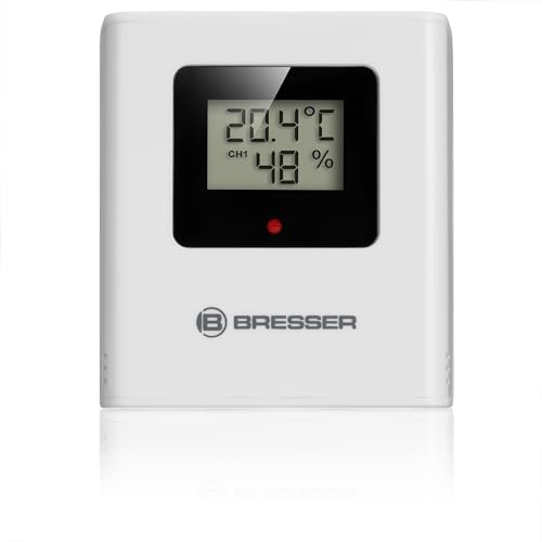 Bresser ClimateTemp NDH-NEO Wireless Weather Station with Outdoor Sensor, Temperature and Humidity Display, Weather Forecast, Frost Warning, Landscape Format, Silver/Black