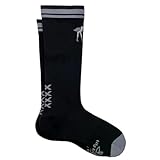 Lily Trotters Women's Designer High-Performance Compression Socks, Four Kisses, Large/X-Large, Black