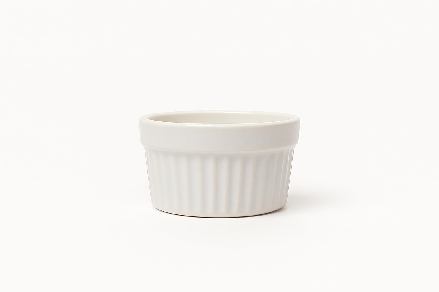 Mirakii White Porcelain Ramekin Curved Wooden Bowl  150 ml set of 6,for Baking Souffle, Desserts, Sauce and Indvidul Portion - Image 6 thumbnail