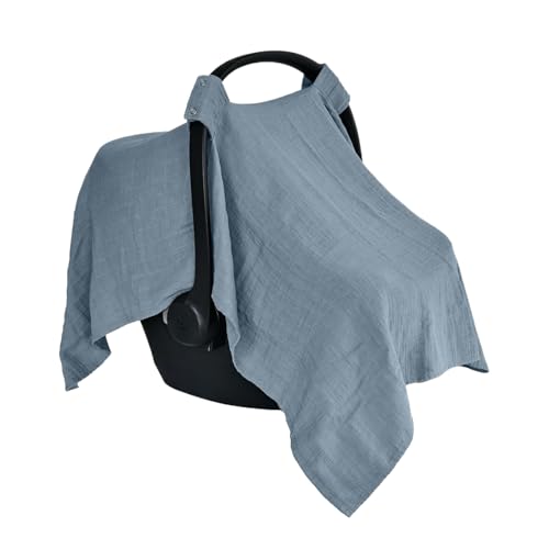 Protector Solar Para Silla De Auto Bebé | Cobertor Con Toldo Para Portabebés De Auto | Accesorios de Viaje Transpirables para Bebé - para Salidas Familiares, Vacaciones al Aire Libre y Aeropuerto