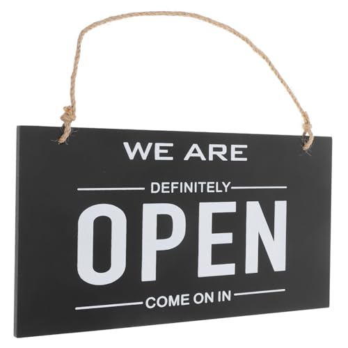 VILLCASE Puerta Colgante Letreros De Abierto y Cerrado Para Negocios Letrero De Puerta De Doble Cara Adorno Para De De Abierto Para
