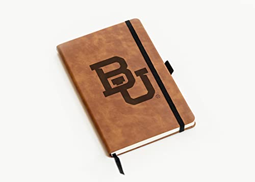 Rico Industries NCAA Baylor Bears Brown Laser Engraved Small Notepad Jounral/Notepad 8.25" x 5.25"- Office Accessory