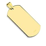 halskette gold 585 herren ✔ Militärische Erkennungsmarke (Dog Tag) aus hochwertigem Edelstahl in schwarz, silber, gold, blau, bunt oder rosé - die Hundemarken können graviert werden und passen an Ketten bis 4,5 mm Durchmesser