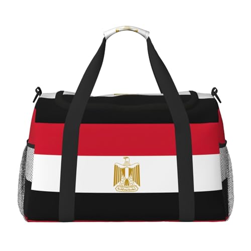 Sac de voyage femme noir avec motif drapeau égyptien cabine