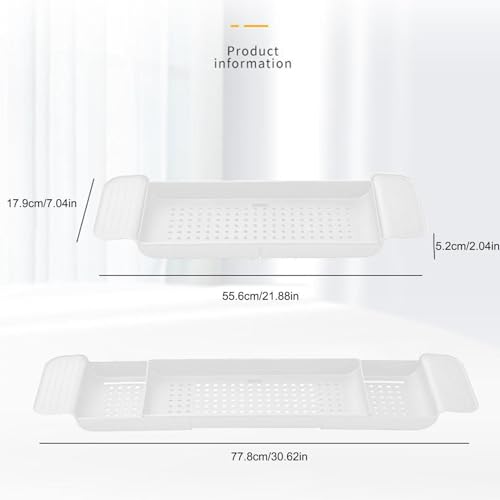 Plateau de bain extensible avec support de rangement pour savon et divertissement spa - 5