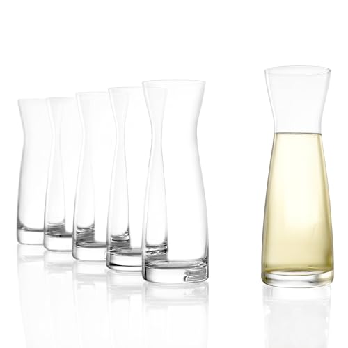 STÖLZLE LAUSITZ Lot de 6 carafes universelles - Variante XS - 40 ml - Verre à liqueur - Carafe à spiritueux en verre - Carafe à lait - En cristal fin - Résistant aux chocs et passe au lave-vaisselle