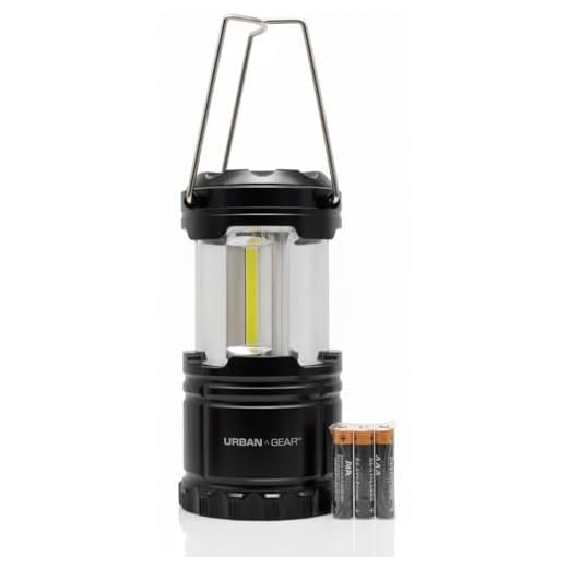 Lewis N. Clark Collapsible Camping Lantern | LED Portable Lantern for Indoor or Outdoor Use | Waterproof Lamp with Batteries Included | for Camping, Backpacking, Hiking, or Power Outage | Black