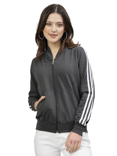 Image of UZARUS Women Cotton Full Zipper Sweatshirt Fleece Jacket for Winter