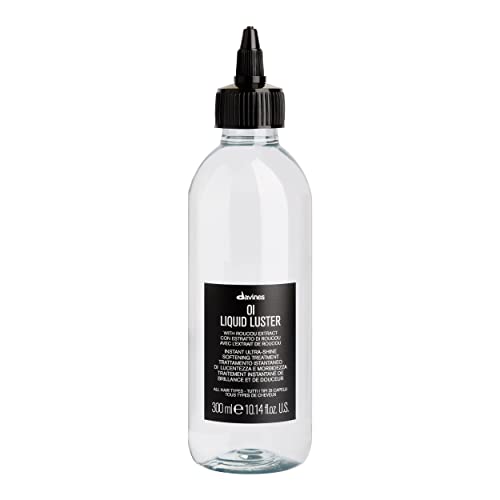 Davines OI Liquid Luster Weightless Hair Treatment for Instant Glass-Like Shine - Softens Detangles & Polishes Hair in Seconds with Roucou Oil - Rinse-Out Glossing Fluid 10.14 Fl Oz