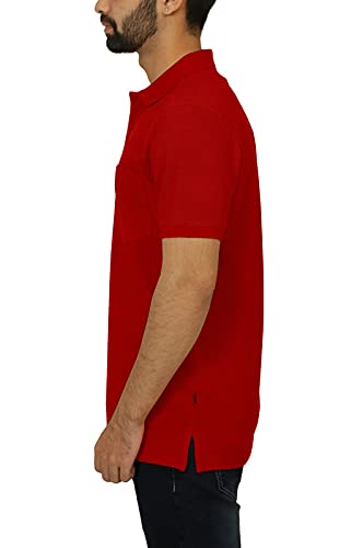 Image of Celsius Men's Half Sleeve Classic Solid Pique Polo with Pocket