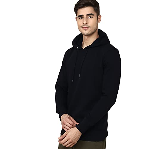 Image of Free Authority Men's Full Sleeve Solid Hooded Sweatshirt