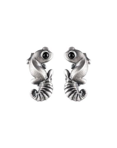 COPPERTIST.WU Knob Tail Gecko Earrings Stud Earring Hypoallergenic Earrings Lizard Gecko Earrings for Women Men Reptile Lovers