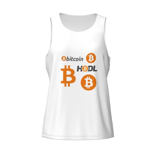 Bitcoin Logo HODL BTC Crypto Cryptocurrency Men's Workout Tank Top Tank Top Shirt - Image 5