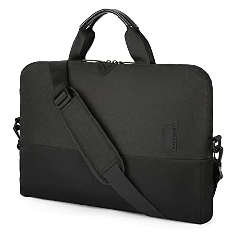 bagsmart Laptop Bag, 15.6 Inch Laptop Case for Men Women Slim Computer Bag Briefcase, Black Cover