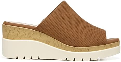 SOUL Naturalizer Womens Goodtimes-M Mule Slip On Wedge Sandal, Toffee Brown Smooth, 10 M | Image 1