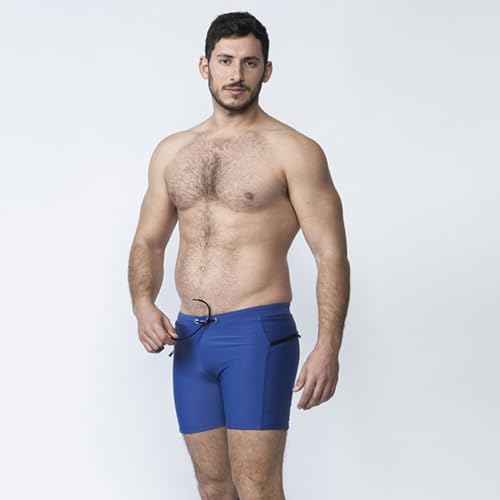 Taddlee Swimwear Men Swimsuits Swim Boxer Brief with Zipper Pockets Square Cut3