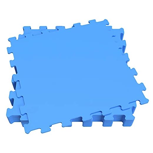 Aktive 52797 - Protector Suelo, Goma Eva, 8 Piezas, Pieza 50X50 Cm, Para Piscina Desmontable, Color Azul