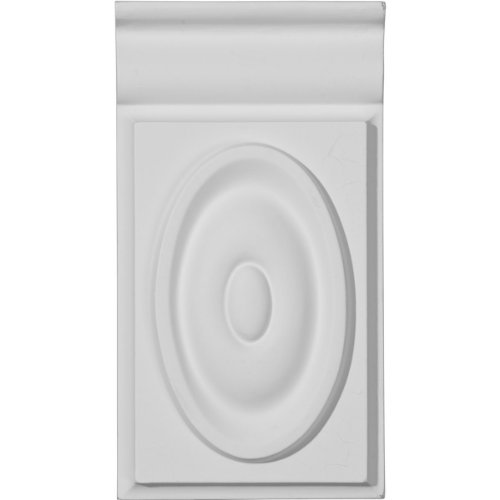 Ekena Millwork Pb03X07X01Gi Giana Plinth Blocks, 3 3/4"W X 7"H X 1 1/8"P, Primed #TOP27