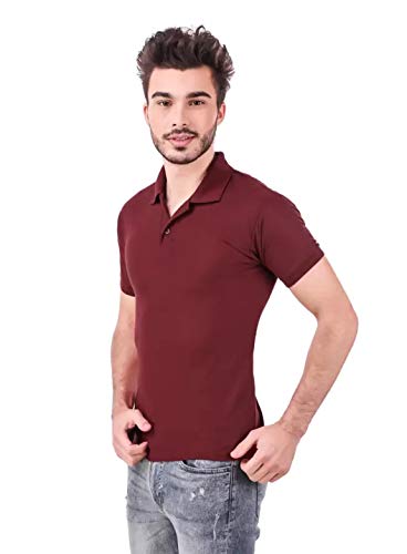 Image of KEOTI Poly Cotton(Mattey) Collar Neck Half Sleeves Tshirt for Men & Boys (Pack of 2), Plain-Regular Fit, Formal /Casual Wear, Polo Tees for Daily Use Stylish Comfortable Men's T-Shirt
