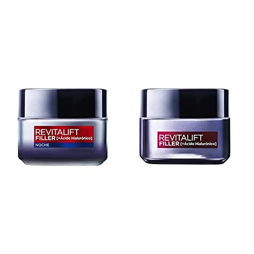 L'Oréal Paris, Set de Crema de Día + Crema de Noche, con Ácido Hialurónico Revitalift Filler, Set de Cremas Faciales Rellenadoras y Antiarrugas, 50 ml Cada Una