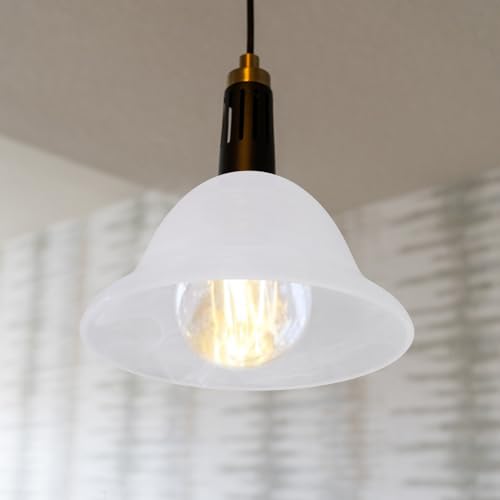 Cache-luminaire en verre blanc de plafond pour éclairage diffus suspendu - 5