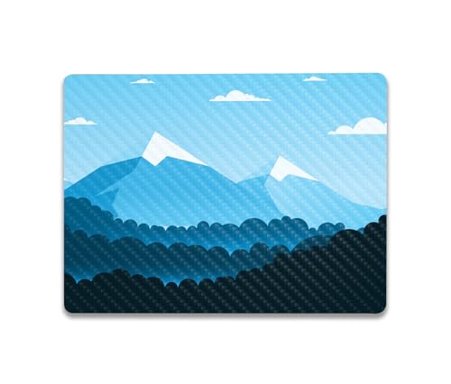 Image of MightySkins Carbon Fiber Skin Compatible with Microsoft Surface Laptop Go 3 (2023) Full Wrap Kit - Poly Mountains | Protective Durable Textured Carbon Fiber Finish | Made in The USA