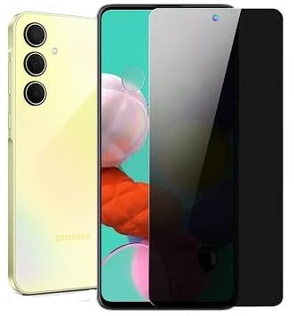 Image of For Samsung Galaxy A35 5G | A55 | M35 5G Privacy Screen Protector Tempered Glass [24 Anti-Spy] [Zero Bubble] [Auto Dust-Remove] [Support Fingerprint Unlock] Anti Glare HD 9H - 1 Pack