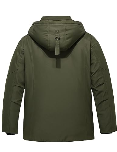 Soularge Men's Big and Tall Winter Hooded Warm Puffer Jacket2