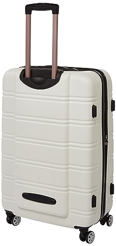 Image of Rockland Melbourne Hardside Expandable Spinner Wheel Luggage, White, 2 Piece (20 inch /28 inch)