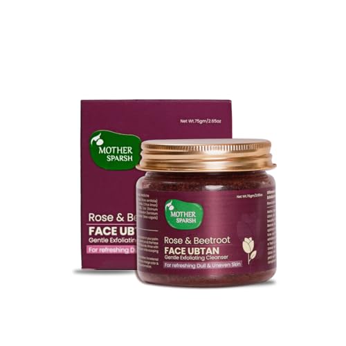 Mother Sparsh Rose & Beetroot Ubtan Face Pack Powder for Natural Radiance and Even Skin Tone | Natural Ingredients For All Skin Type | 75 gm