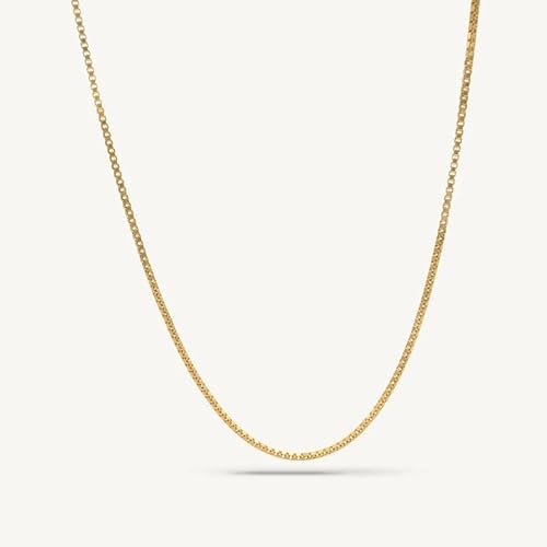 Sewyer 14K Gold Plated Box Chain Choker Necklace For Women Dainty Thin Chain Choker Simple Necklaces Everyday Jewelry Gifts #TOP5