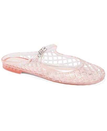DKNY Women's Louey Mary Jane Jelly Ballet Flat, Light Pink, 10