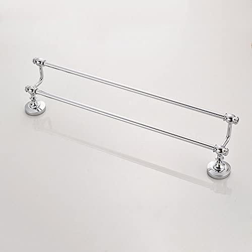 Étagère de bain en laiton double rails pour rangement chic mural - 4