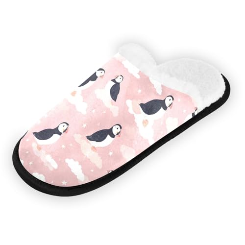 Cartoon White Cloud Puffins Slippers For Women Men Soft Memory Foam Non-Slip Animal Winter Indoor House Shoes Travel Slipper2
