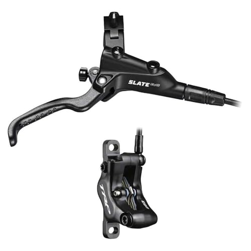 TRP Slate T4 Bicycle Brake | 4-Piston with 5.0mm Hose & Banjo Fittings | Compatible w/I-Spec B and I-Spec EV Adapter Option | Rear (Right)
