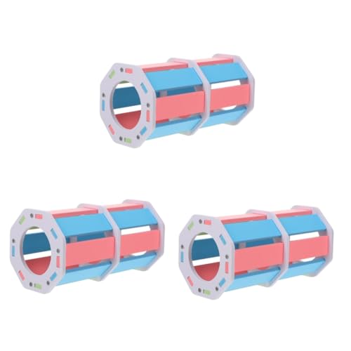 BESPORTBLE 3pcs Hamster Tunnel Wheel Wood Hamster Tunnel Hamster Supply Wood Tunnel Toy Hamster Plaything Hamster Tube Hamster Toy Hamster Tunnel Toy Hamster Climb Tunnel Hamster Rolling Tube