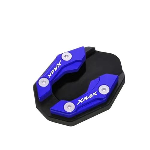 に適合するヤマハ Xmax300 Xmax250 2017-2025 用 オートバイ用大型キックスタンドパッド フットサイドスタンド延長サポートプレート 通り(Blue)